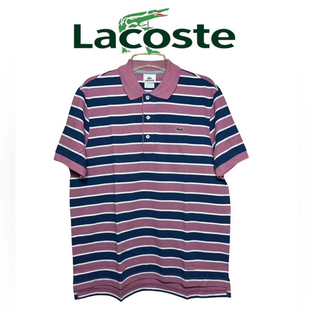 Authentic Lacoste men’s polo size 5 lavender and blue
